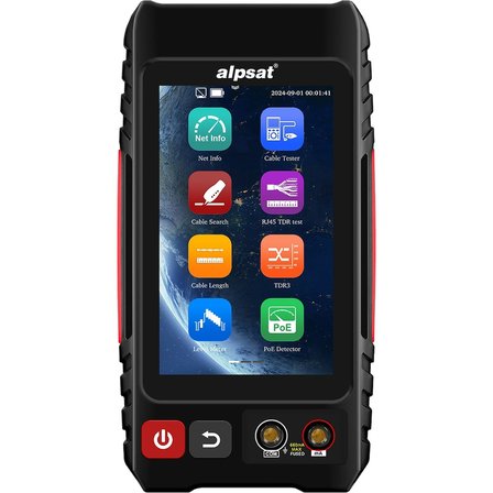 Alpsat RJ45 Ağ Kablosu, Fiber Kablo ve Zayıf Akım Kablosu Test Cihazı – AS328