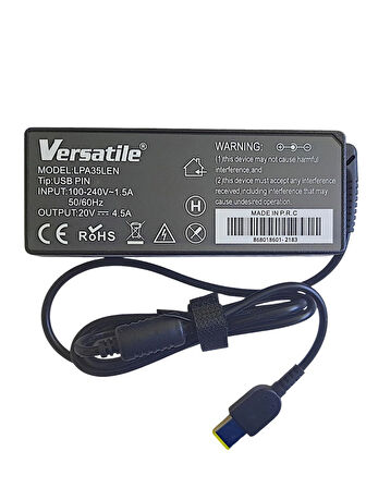 VERSATİLE LPA35LEN 20V 4.5A USB PIN LENOVO NOTEBOOK ADAPTÖR