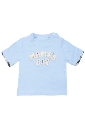 Erkek Bebek Mavi Mamas Boy Kamuflaj Desenli Şortlu 2'li Takım