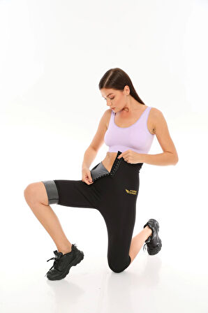 Yeni Sezon Terleten Sıkılaştırıcı Yağ Yakan Toparlayıcı Agraflı Sauna Termal Tayt
