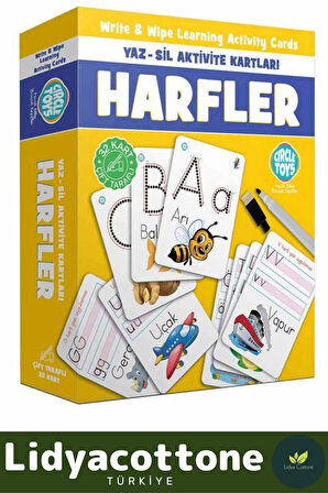 Zeka Geliştirici Kişisel Gelişim Çocuk Harfler Yaz Sil Aktivite Kartları Koordinasyon Geliştirici