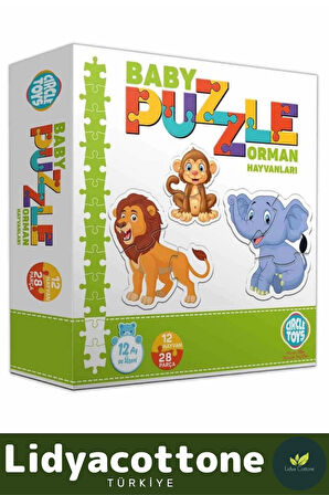 Premium Zeka Geliştirici Eğitici Öğretici Çocuk El Göz Koordinasyonu Baby Puzzle Orman Hayvanları