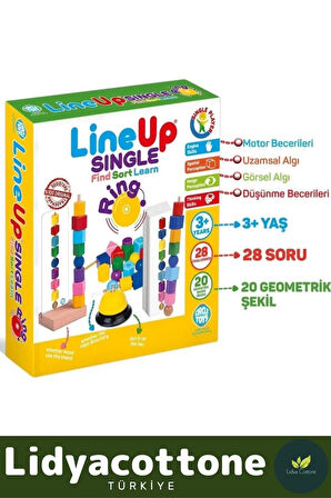 Premium Zeka Geliştirici Öğretici Lineup Single Ring Bul Sırala Ögren Tek Oyuncu Zilli Oyun