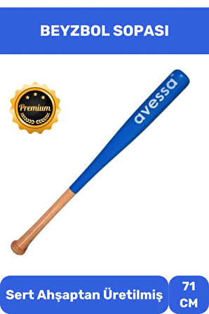 Ahşap 28 inc Baseboll Beyzbol Sopası Dişbudak Ağacından 71 Cm Premium Özel Üretim Kırılmaz Kaliteli
