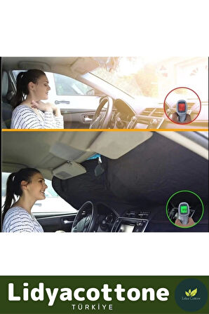 Araba Ön Cam Güneşlik Premium UV Işık Engelleyici Çift Katmanlı Dayanıklı Çantalı Katlanabilir