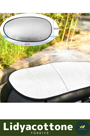 Motosiklet Sele Koruma Güneşliği 60 cm x 35 cm Lastikli Alüminyum Isı Yalıtımlı Hafif Su Geçirmez