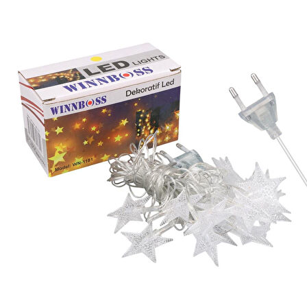 Winnboss WN-1181 5 Metre 20 Ledli Yıldızlı Günışığı Sabit Led Dekoratif Led Aydınlatma 5 Watt AC220V Süsleme Işığı