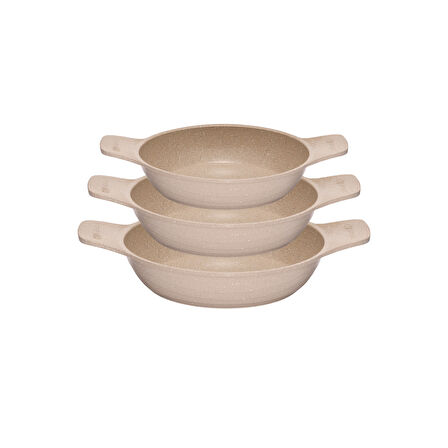 ThermoAD 3'lü Güveç Sahan Set Kapaksız -Vizon