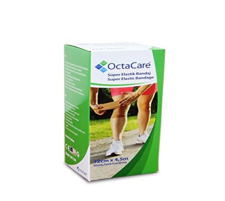 OctaCare Süper Elastik Bandaj  12cm * 4,5 m Gerilmiş