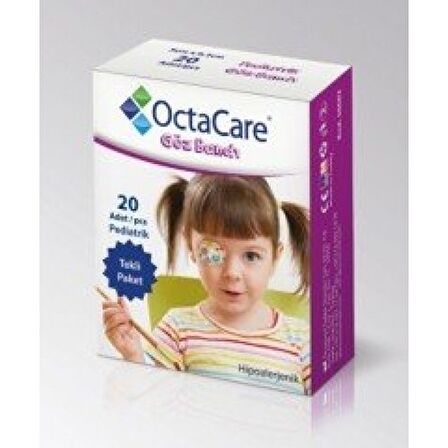 Octacare Kız Çocuk Göz Kapama Bandı - 5cmx6,2cm -20 Li Paket