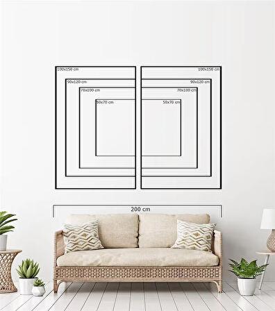 Yağlı Boya Dokulu Tablo Siyah Gri Altın Soyut İkili Set U08048