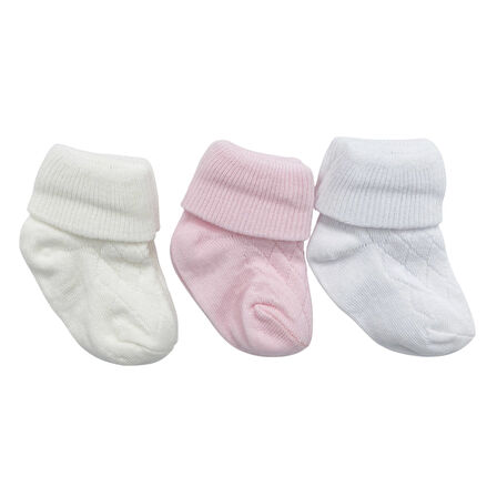 BBS Kıvrık 3'lü Bebe Çorap 120