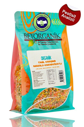 Organik Karabuğdaylı Çorbalık Tahıl Karışımı 440gr (PESTİSİT VE AFLATOKSİN ANALİZLİ)