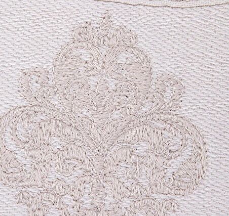 Karaca Home Bornoz Aile Banyo Seti Vivien Flos Taş/Pudra