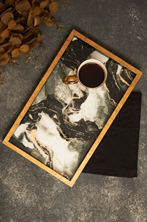 Karaca Home Moroccan Marble Tepsi 40x25 cm