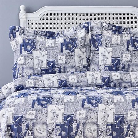 Karaca Home İstanbul İndigo Çift Kişilik Yatak Örtüsü Set