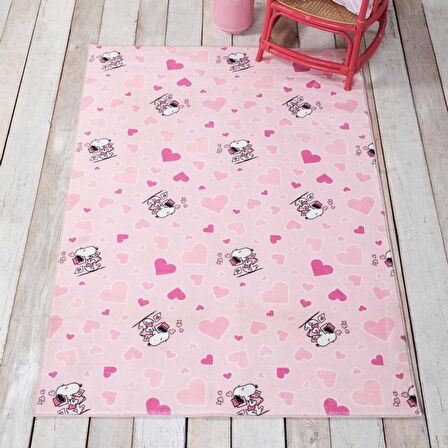 Karaca Home Peanuts Snoopy Heart Ekstra Yumuşak Çocuk Halısı 120x180 cm