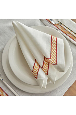 Karaca Home x Arslantepe Ekru Nakışlı Runner Set
