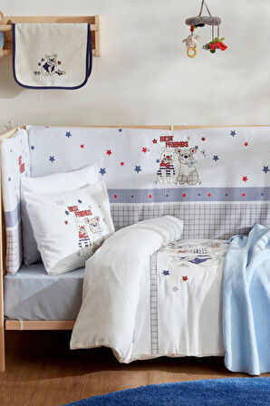 Karaca Home Best Friends %100 Pamuk  Aplike/Nakış 13 Parça Bebek Seti