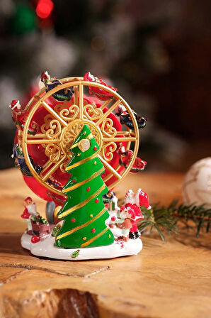 Karaca Home New Year Yılbaşı Dönme Dolap Müzikli Hareketli Obje