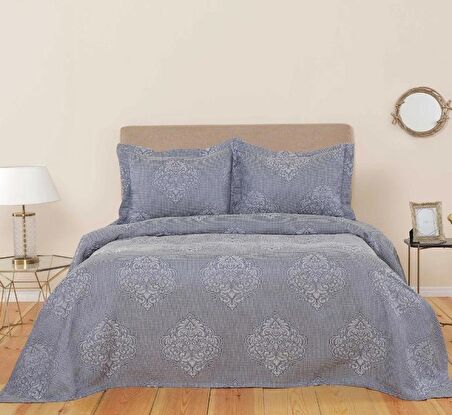 Karaca Home Yatak Örtüsü Seti Çift Kişilik Amelie İndigo