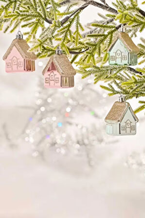 Karaca Home New Year Yılbaşı 4 Parça Ağaç Süsü Seti