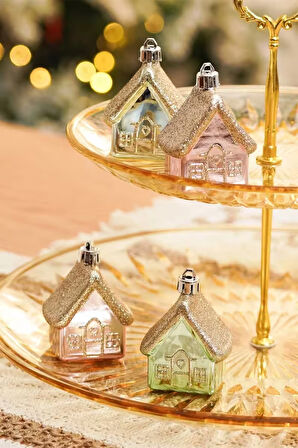 Karaca Home New Year Yılbaşı 4 Parça Ağaç Süsü Seti