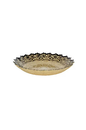 Karaca Home Kashida Dekoratif Tabak 34 cm Altın