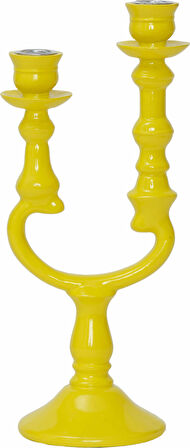 Karaca Home Pop-art 2'li Sarı Şamdan