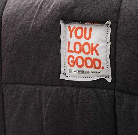 Karaca Home Cotton Comfort Set Çift Kişilik Motto Antrasit