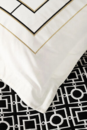 Karaca Home Minerva Siyah Çift Kişilik Nakışlı Düet Set