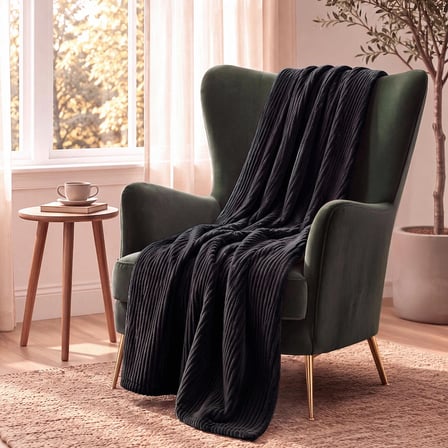 Karaca Home Joena Siyah Çift Kişilik Battaniye