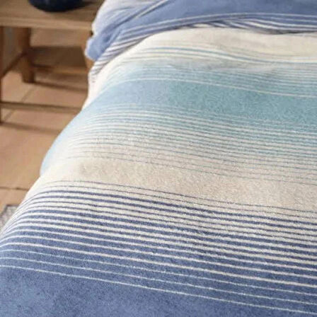 Karaca Home Fabia Indigo Çift Kişilik Pamuk Battaniye (Mavi-Beyaz)
