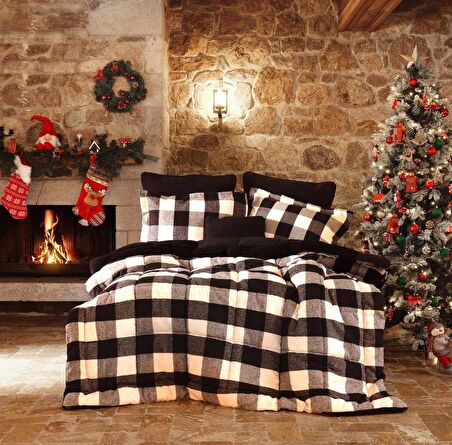 Karaca Home Cozy Comfort Set Çift Kişilik Mountain Siyah/Beyaz