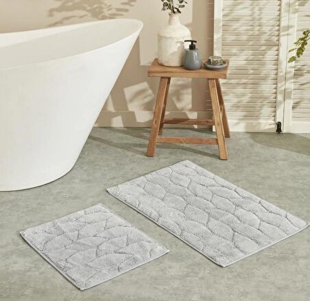 Karaca Home Paspas Set 50x80+50x40 Elegant Gri