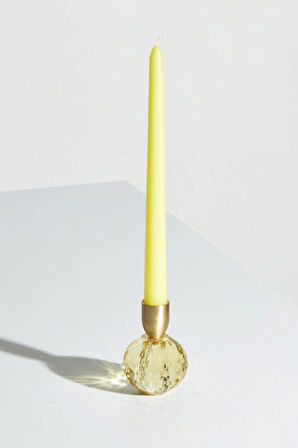 Karaca Home Vicki Şamdan Cam  6x9 cm Sarı