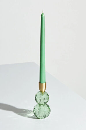 Karaca Home Vicki Şamdan Cam  6x13 cm Yeşil