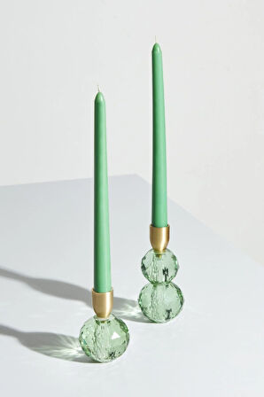 Karaca Home Vicki Şamdan Cam  6x13 cm Yeşil