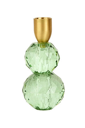 Karaca Home Vicki Şamdan Cam  6x13 cm Yeşil