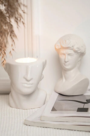 Karaca Home Daring Dekoratif Mumluk Beyaz