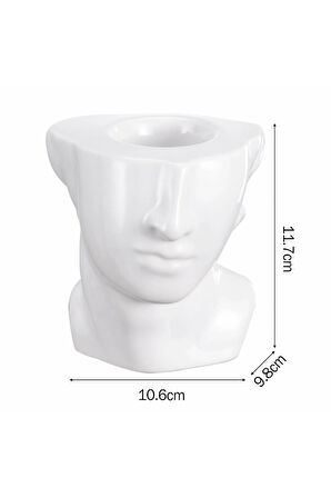 Karaca Home Daring Dekoratif Mumluk Beyaz