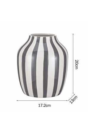 Karaca Home Bevel Dekoratif Vazo Gri