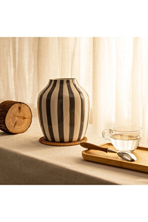 Karaca Home Bevel Dekoratif Vazo Gri