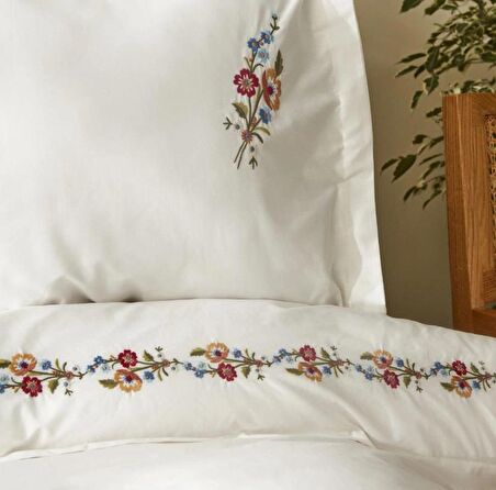 Karaca Home Blanca Beyaz %100 Pamuk Çift Kişilik Nevresim Takımı