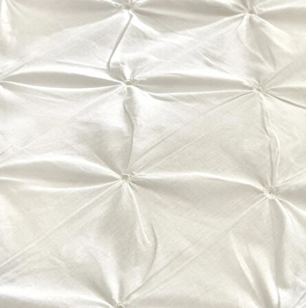 Karaca Home White Collection  Castello %100 Pamuk Tek Kişilik Puntolu Nevresim Takımı Beyaz