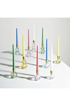 Karaca Home Vicki Şamdan Cam 6x9 cm Sarı