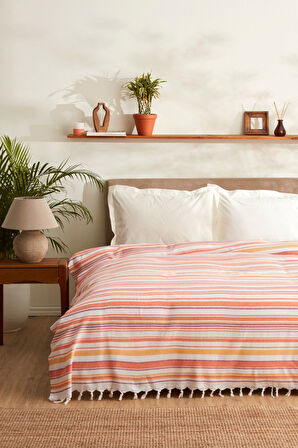 Karaca Home Montre Çift Kişilik Peştemal Pike Orange 180 X 220