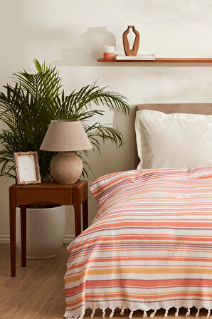 Karaca Home Montre Çift Kişilik Peştemal Pike Orange 180 X 220