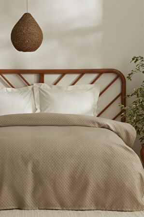 Karaca Home Doğasever Lorena Bambu Çift Kişilik Jakar Pike 200x230 cm Bej