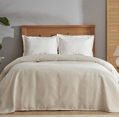 Karaca Home Yatak Örtüsü Seti Çift Kişilik Oyster Gold